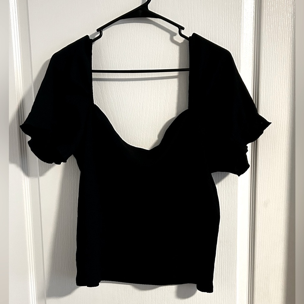Black Sweetheart neck top H&M